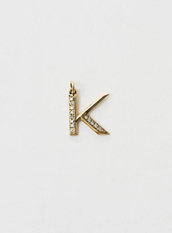 Gorgeous Jewelry, Limited-Time Savings Diamond Letter K 18K Gold Necklace or Pendant w. Diamond Gorgeous Jewelry, Limited-Time Savings Diamond Letter K 18K Gold Necklace or Pendant w. Diamond