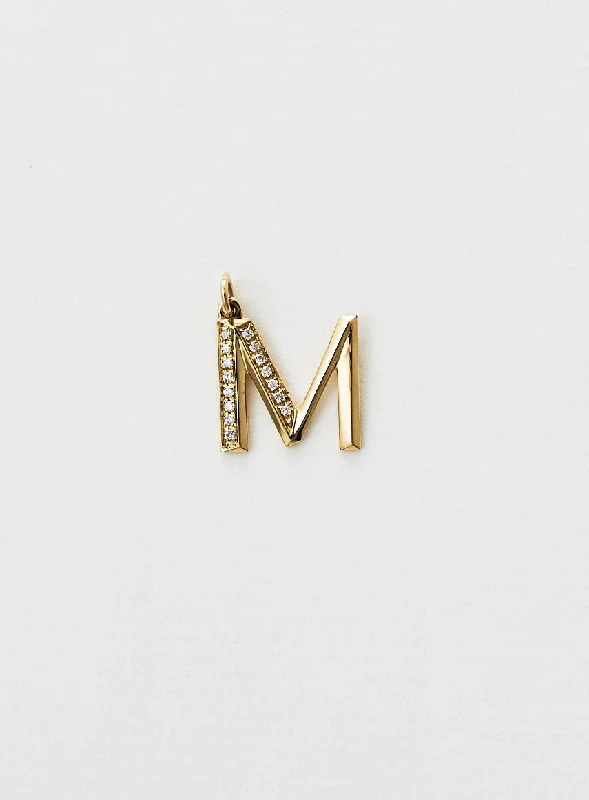 Affordable Luxury Jewelry For Every Occasion Diamond Letter M 18K Gold Necklace or Pendant w. Diamond Affordable Luxury Jewelry For Every Occasion Diamond Letter M 18K Gold Necklace or Pendant w. Diamond