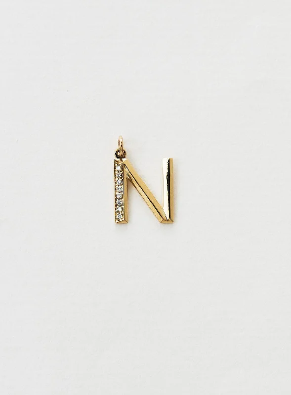 Special Jewelry Deals – Upgrade Your Collection Diamond Letter N 18K Gold Necklace or Pendant w. Diamond Special Jewelry Deals – Upgrade Your Collection Diamond Letter N 18K Gold Necklace or Pendant w. Diamond