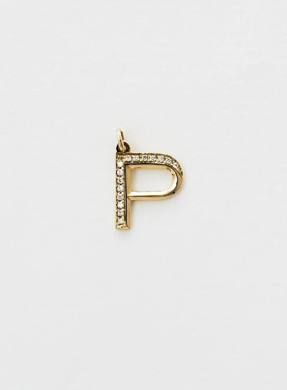 Grab Your Favorite Jewelry At The Lowest Prices Diamond Letter P 18K Gold Necklace or Pendant w. Diamond Grab Your Favorite Jewelry At The Lowest Prices Diamond Letter P 18K Gold Necklace or Pendant w. Diamond