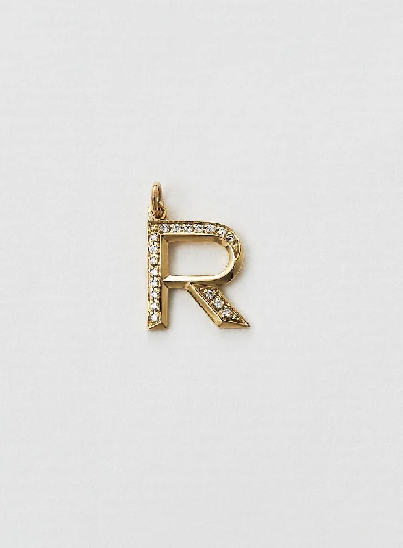 Shop Dazzling Jewelry At The Best Prices Diamond Letter R 18K Gold Necklace or Pendant w. Diamond Shop Dazzling Jewelry At The Best Prices Diamond Letter R 18K Gold Necklace or Pendant w. Diamond