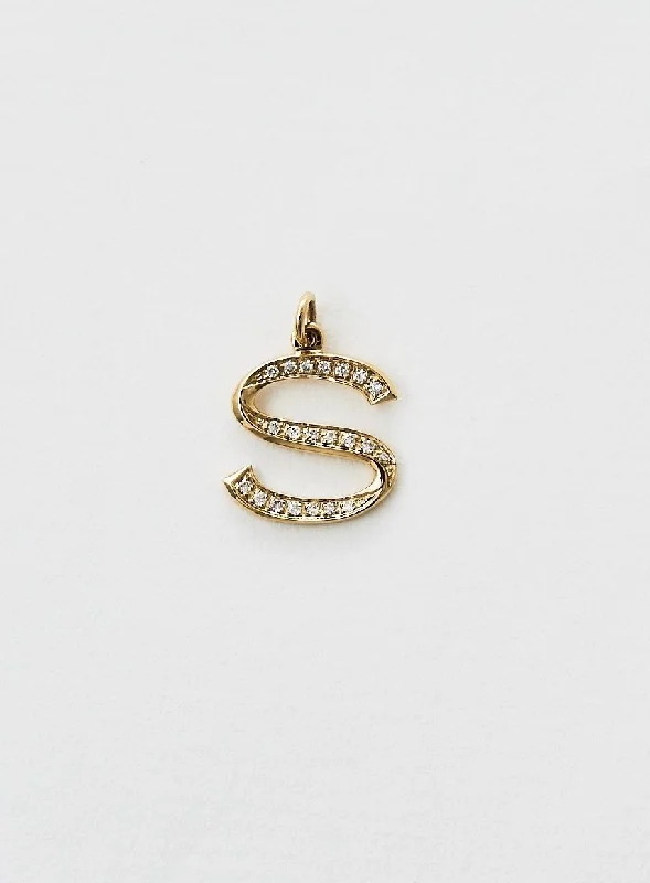 Discounted Luxury Jewelry – Shine Without The Splurge Diamond Letter S 18K Gold Necklace or Pendant w. Diamond Discounted Luxury Jewelry – Shine Without The Splurge Diamond Letter S 18K Gold Necklace or Pendant w. Diamond