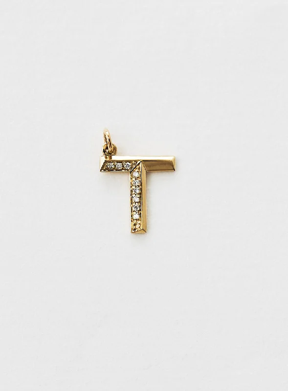 Seasonal Jewelry Deals – Elevate Your Style Diamond Letter T 18K Gold Necklace or Pendant w. Diamond Seasonal Jewelry Deals – Elevate Your Style Diamond Letter T 18K Gold Necklace or Pendant w. Diamond