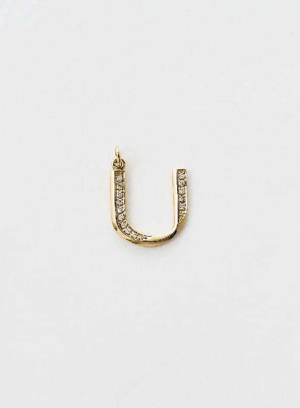 Luxury Jewelry At Unbeatable Discounts Diamond Letter U 18K Gold Necklace or Pendant w. Diamond Luxury Jewelry At Unbeatable Discounts Diamond Letter U 18K Gold Necklace or Pendant w. Diamond