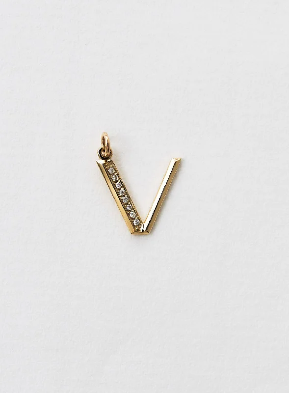 Holiday Jewelry Sale – Perfect Gifts At Great Prices Diamond Letter V 18K Gold Necklace or Pendant w. Diamond Holiday Jewelry Sale – Perfect Gifts At Great Prices Diamond Letter V 18K Gold Necklace or Pendant w. Diamond