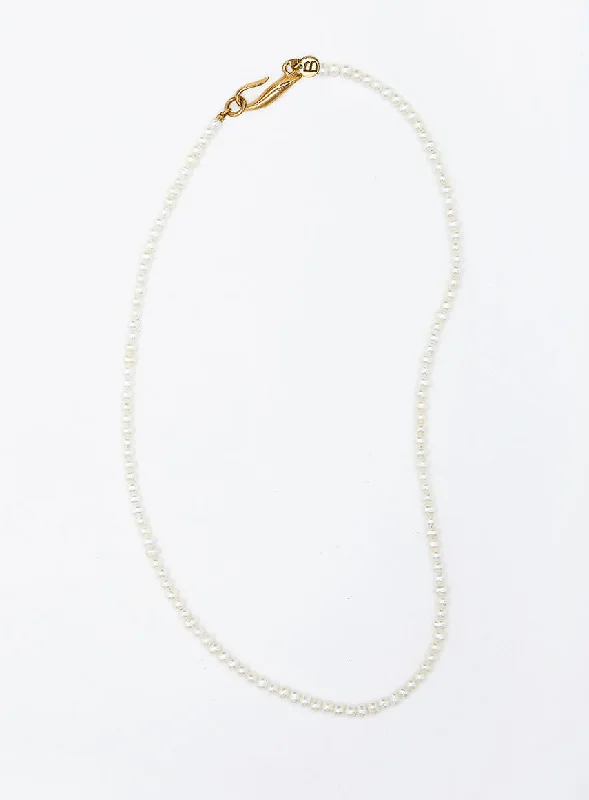 Must-Have Jewelry At Unbelievable Discounts Thin pearl 14K Gold Plated Necklace w. Pearl