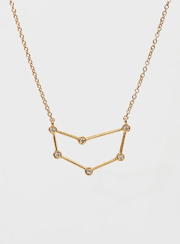 Grab Exquisite Jewelry At The Lowest Prices Star Sign Capricorn 18K Gold Necklace w. Diamond Grab Exquisite Jewelry At The Lowest Prices Star Sign Capricorn 18K Gold Necklace w. Diamond