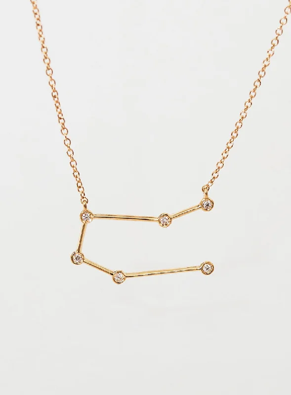 Classic And Modern Jewelry Styles On Sale Star Sign Gemini 18K Gold Necklace w. Diamond Classic And Modern Jewelry Styles On Sale Star Sign Gemini 18K Gold Necklace w. Diamond