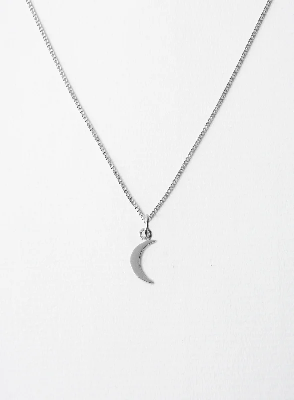 Flash Sale On Elegant Jewelry – Don't Miss Out Small Moon Silver Necklace