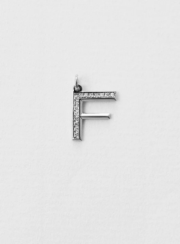 Elegant Jewelry Styles At Budget-Friendly Prices Diamond Letter F 18K Whitegold Necklace or Pendant w. Diamond Elegant Jewelry Styles At Budget-Friendly Prices Diamond Letter F 18K Whitegold Necklace or Pendant w. Diamond