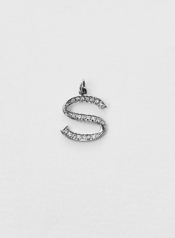 Handcrafted Jewelry Sale – Unique Designs At Low Prices Diamond Letter S 18K Whitegold Necklace or Pendant w. Diamond Handcrafted Jewelry Sale – Unique Designs At Low Prices Diamond Letter S 18K Whitegold Necklace or Pendant w. Diamond
