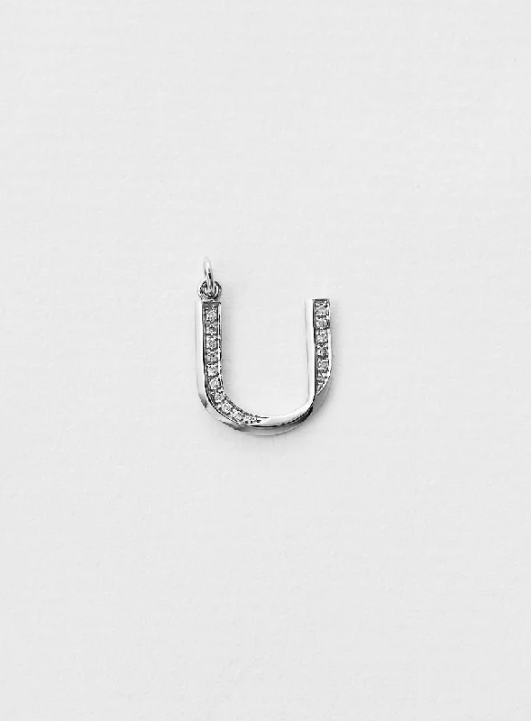 Modern Jewelry At Exclusive Discounts – Shop Today Diamond Letter U 18K Whitegold Necklace or Pendant w. Diamond Modern Jewelry At Exclusive Discounts – Shop Today Diamond Letter U 18K Whitegold Necklace or Pendant w. Diamond