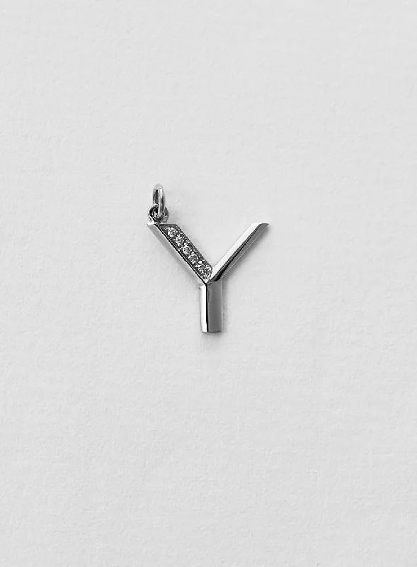 Limited Stock On Premium Jewelry At Low Prices Diamond Letter Y 18K Whitegold Necklace or Pendant w. Diamond Limited Stock On Premium Jewelry At Low Prices Diamond Letter Y 18K Whitegold Necklace or Pendant w. Diamond