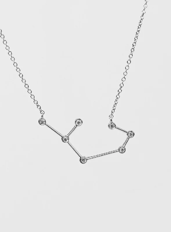 Handcrafted Beauty At Affordable Prices Star Sign Sagittarius 18K Whitegold Necklace w. Diamond Handcrafted Beauty At Affordable Prices Star Sign Sagittarius 18K Whitegold Necklace w. Diamond