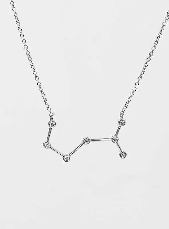 Timeless Elegance At Unbelievable Discounts Star Sign Scorpio 18K Whitegold Necklace w. Diamond Timeless Elegance At Unbelievable Discounts Star Sign Scorpio 18K Whitegold Necklace w. Diamond