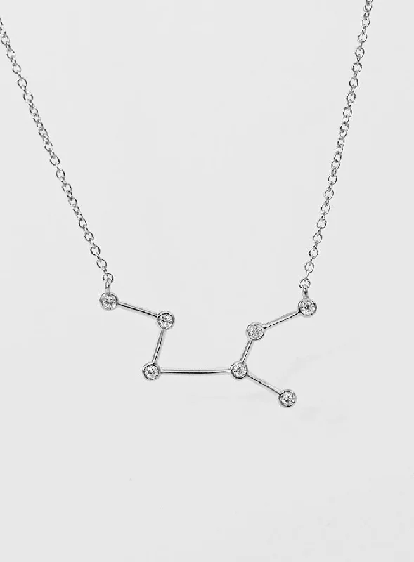 Your Dream Jewelry At Dream Prices Star Sign Virgo 18K Whitegold Necklace w. Diamond Your Dream Jewelry At Dream Prices Star Sign Virgo 18K Whitegold Necklace w. Diamond