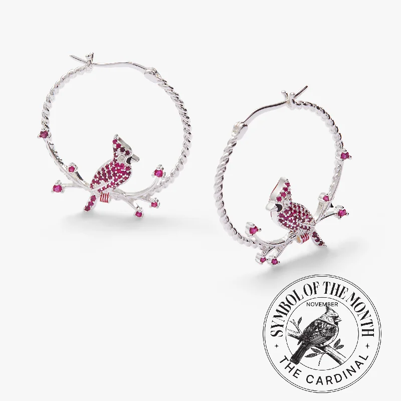 Limited-Stock Jewelry Sale – Once It's Gone, It's Gone Cardinal Hoop Earrings