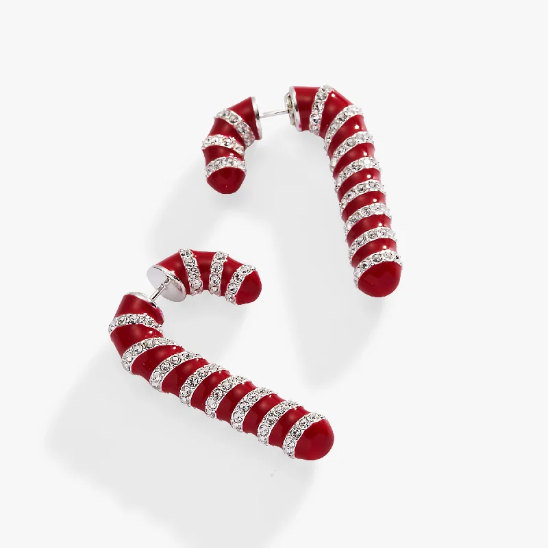 Eco-Friendly Sustainable Jewelry For Conscious Buyers Candy Cane Front-Back Earrings