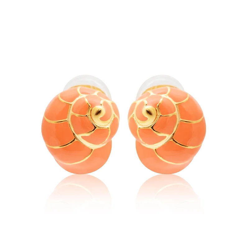 Affordable Glamour – Premium Jewelry For Less Coral Seashell Clip-On Earrings