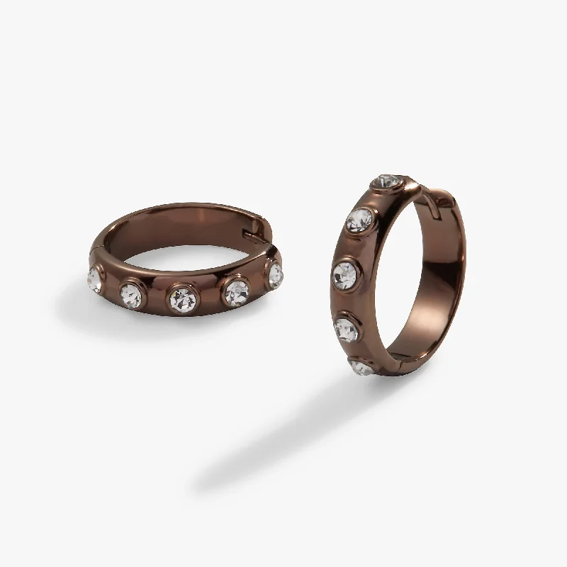 Shop Dazzling Jewelry With Special Promotional Discounts Crystal Bezel Hoop Earrings Shop Dazzling Jewelry With Special Promotional Discounts Crystal Bezel Hoop Earrings