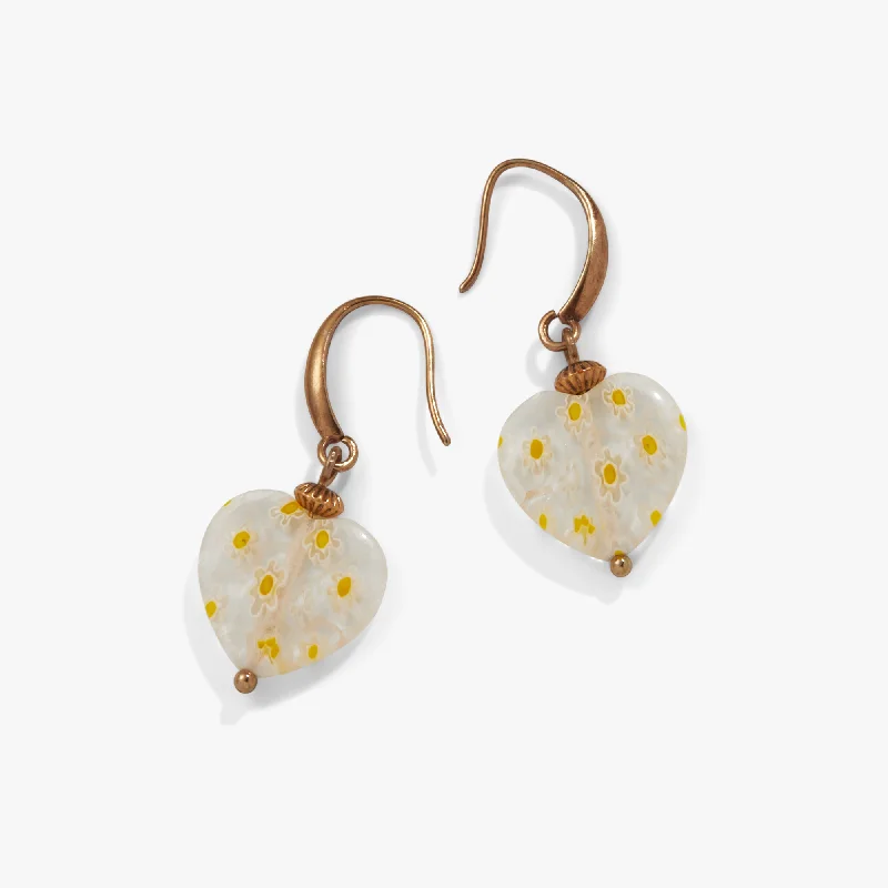 Buy More, Save More On Stunning Jewelry Designs Daisy Heart Drop Earrings