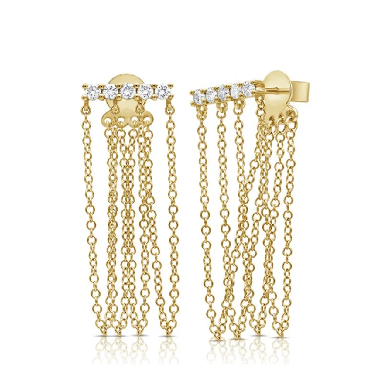 Exclusive Jewelry Sale – Shine For Less Diamond Bar Tassel Earrings