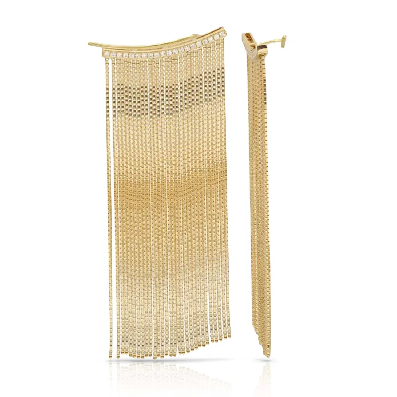 Elegant Necklaces And Bracelets At Limited-Time Offers Diamond Crawler Tassel Earrings