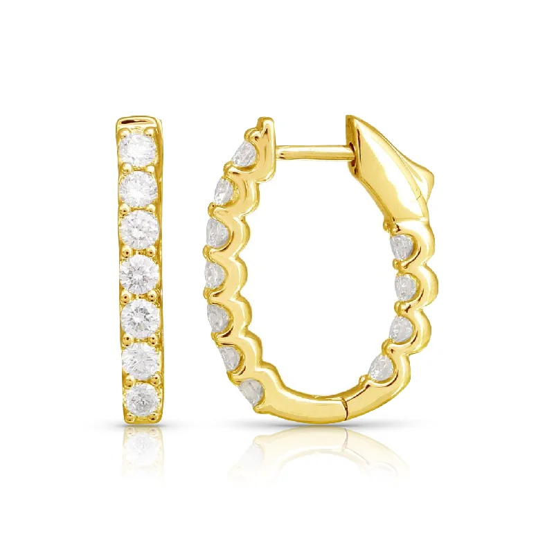 Delicate Crystal Jewelry For Sophisticated Charm Diamond Elongated Imperial Huggies Delicate Crystal Jewelry For Sophisticated Charm Diamond Elongated Imperial Huggies