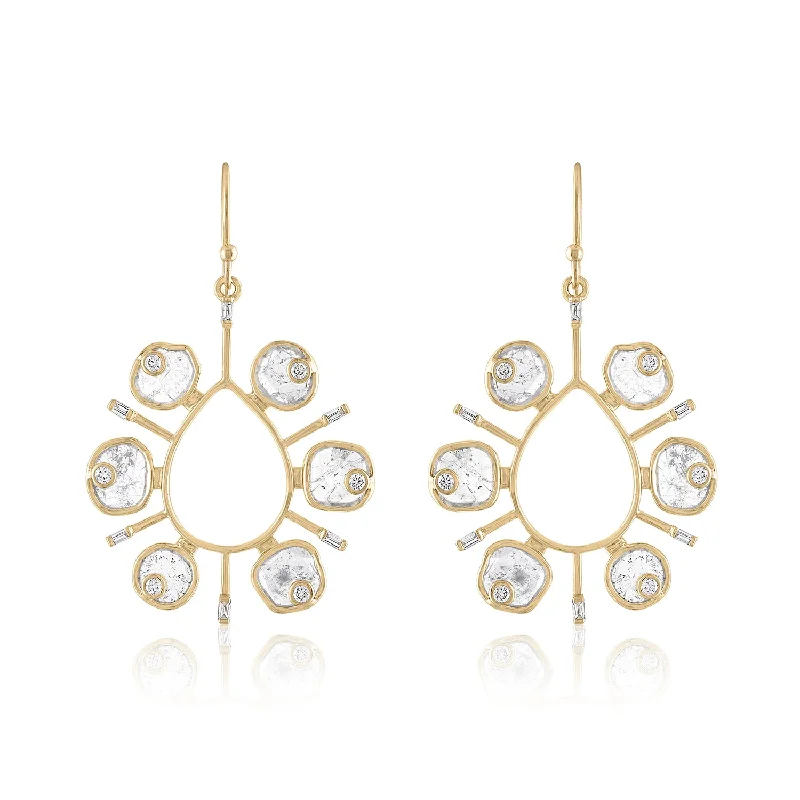 Premium Jewelry At Special Low Prices For A Limited Time AURORA DIAMOND SLICE STATEMENT EARRINGS