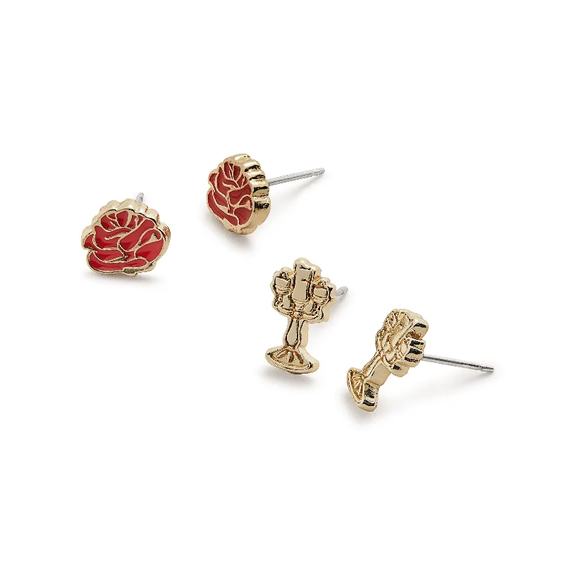 Versatile Layering Jewelry For Effortless Chic Disney® Belle Earring Set