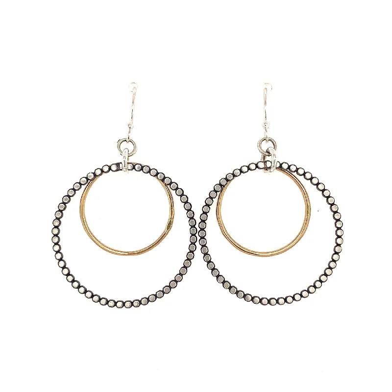 Grab Exquisite Jewelry At The Lowest Prices Bead and Gold hoop Earrings (E1112)