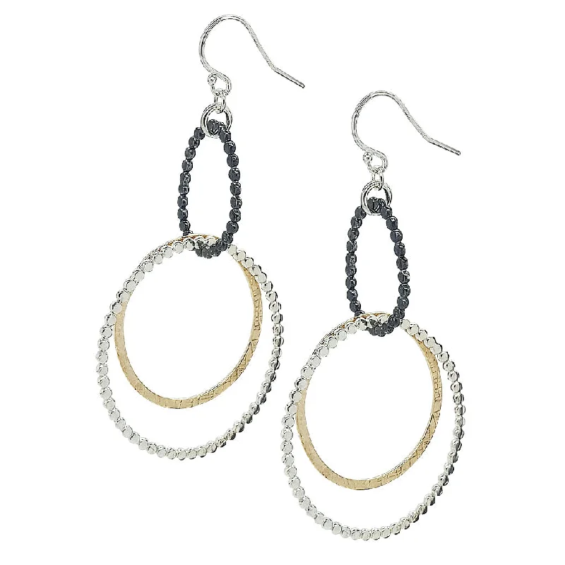 Shine In Style – Shop Jewelry Discounts Today Double Bead Gauze Hoop Earrings (E1253)