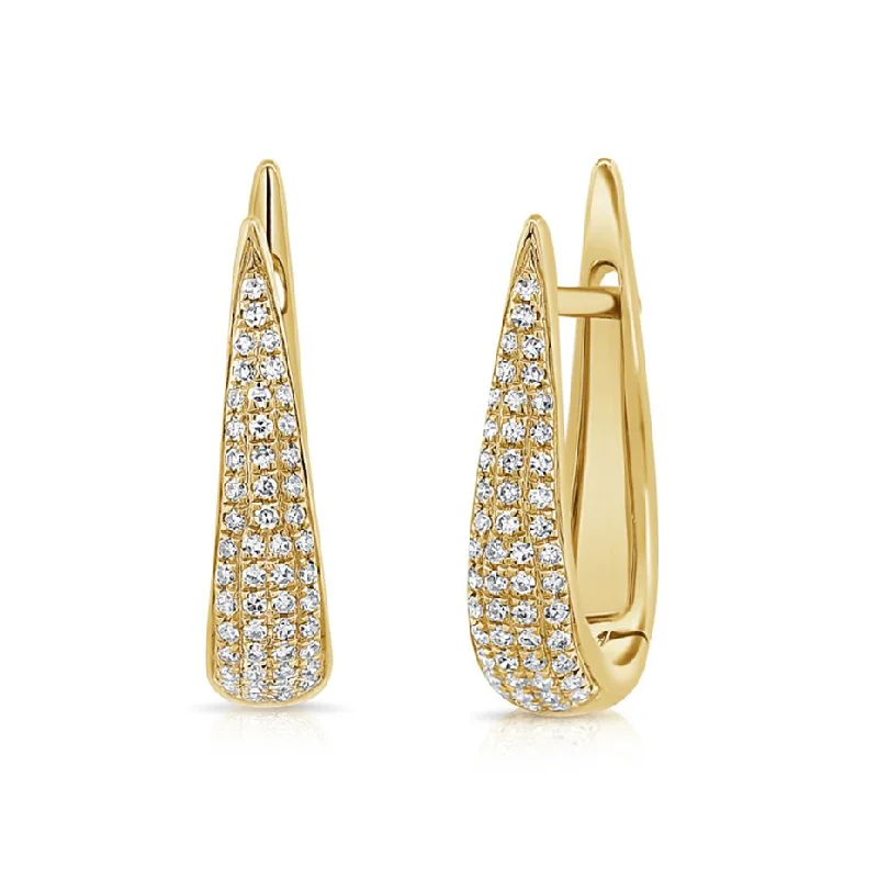Discounted Jewelry For A Glamorous Look Edgy Domed Diamond Huggies