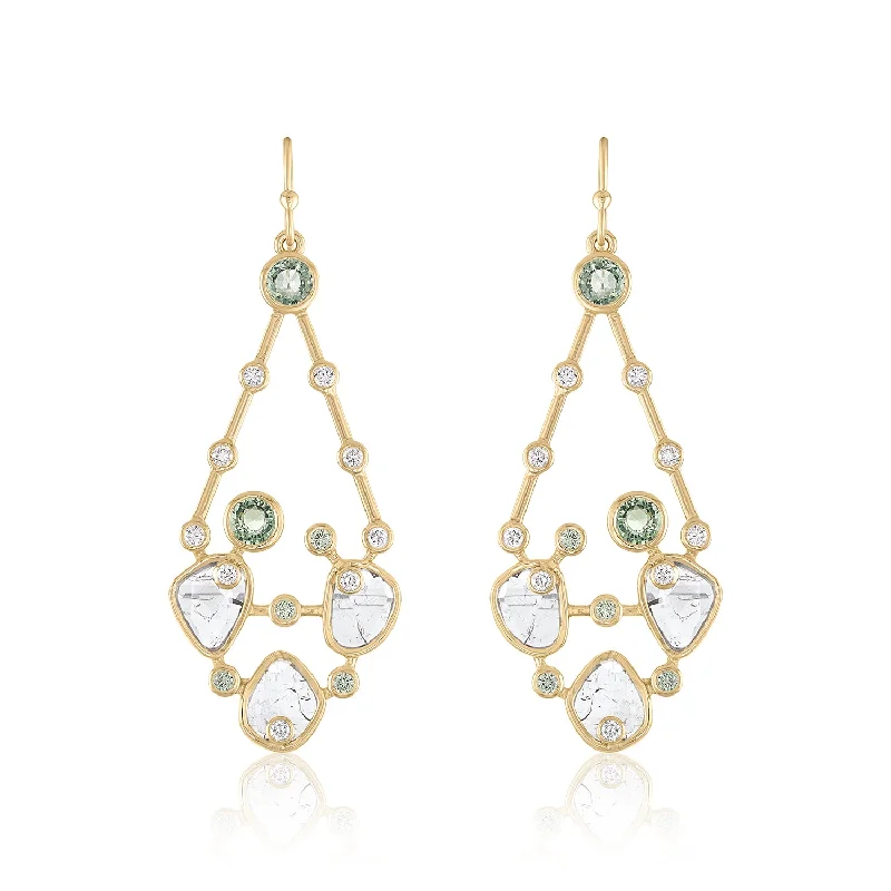 Limited-Time Offer On Premium Jewelry Collections ELARA KITE SHAPE DIAMOND SLICE EARRINGS
