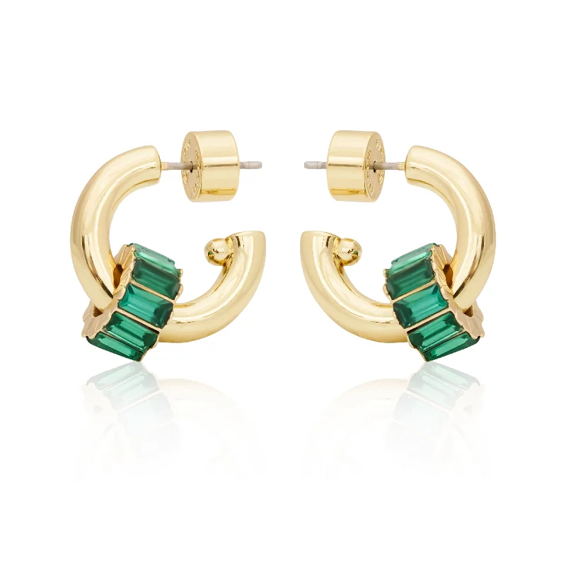 Timeless Elegance Now At Special Discounts Emerald Baguette Earrings