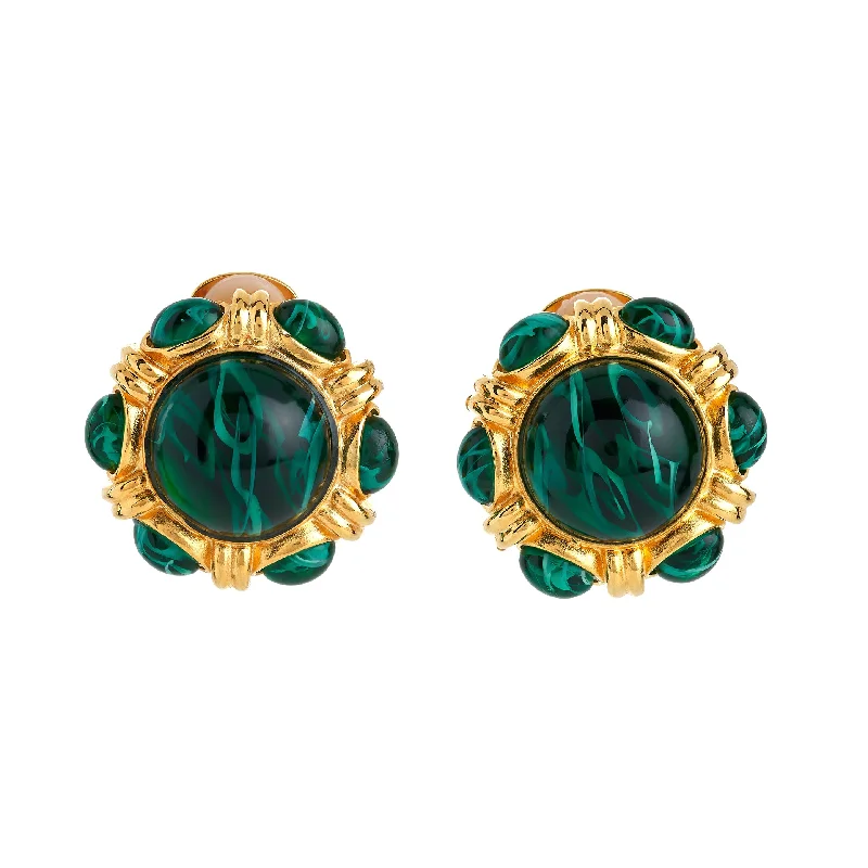 Shop Fine Jewelry With Amazing Deals Emerald Cab Button Clip Earrings