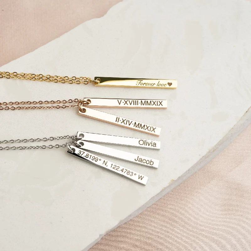 Discounted Jewelry For A Glamorous Look Vertical Name Necklace