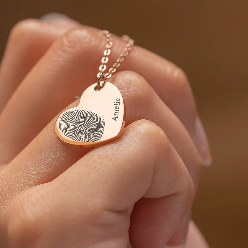 Elevate Your Jewelry Collection With Limited-Time Savings Heart Fingerprint Name Necklace Elevate Your Jewelry Collection With Limited-Time Savings Heart Fingerprint Name Necklace