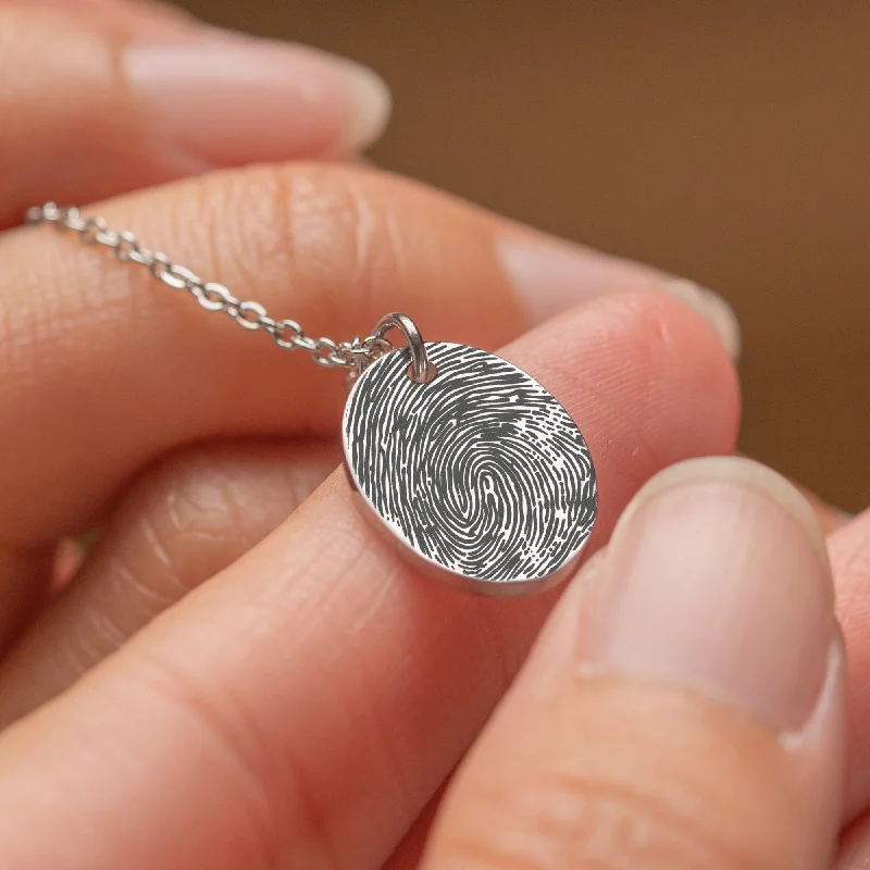 Jewelry Flash Sale – Stylish Designs At Unbeatable Rates Oval Fingerprint Necklace