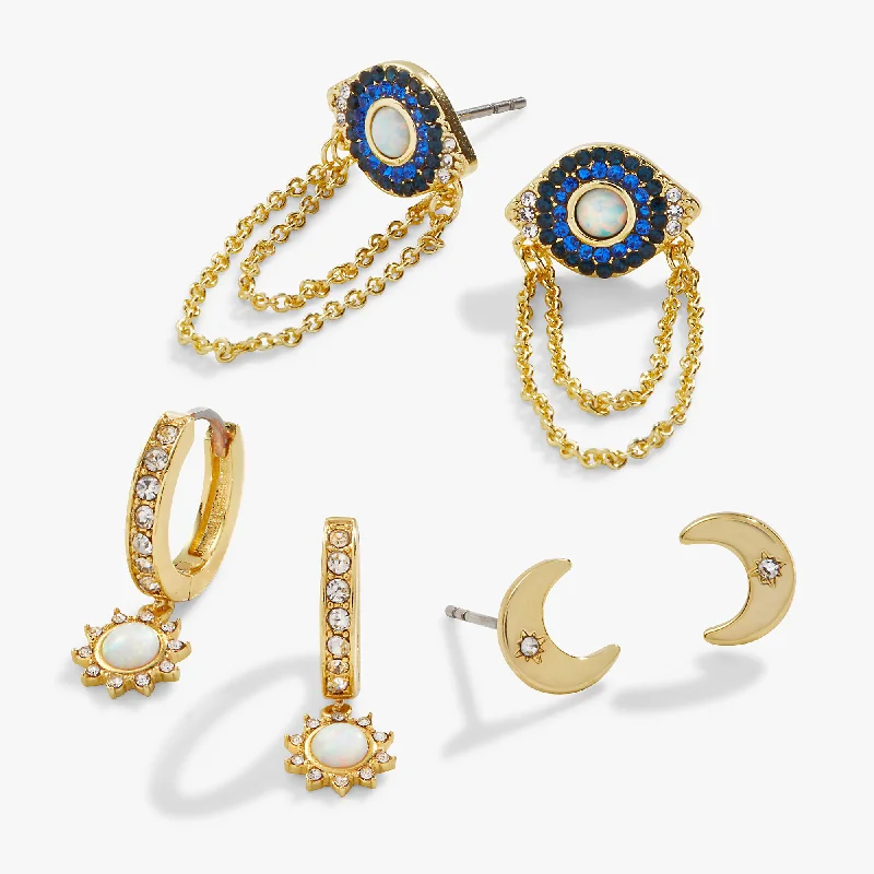 Luxury Jewelry Sale – Elegant Styles At Unbeatable Prices Evil Eye + Celestial Earring Set Luxury Jewelry Sale – Elegant Styles At Unbeatable Prices Evil Eye + Celestial Earring Set