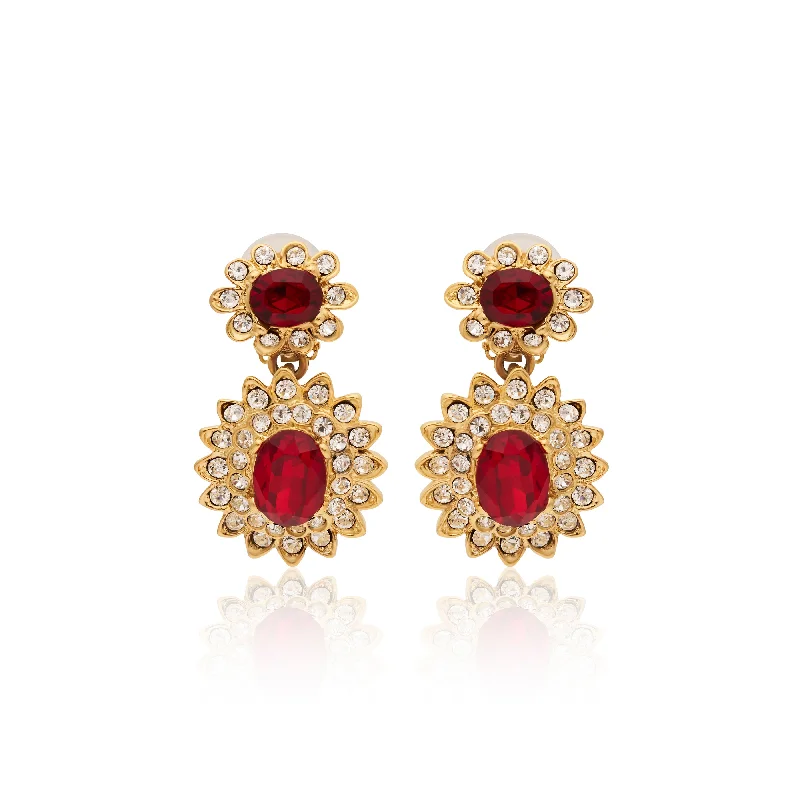 Premium Diamond Jewelry For Unforgettable Moments Ruby Gemstone Earrings