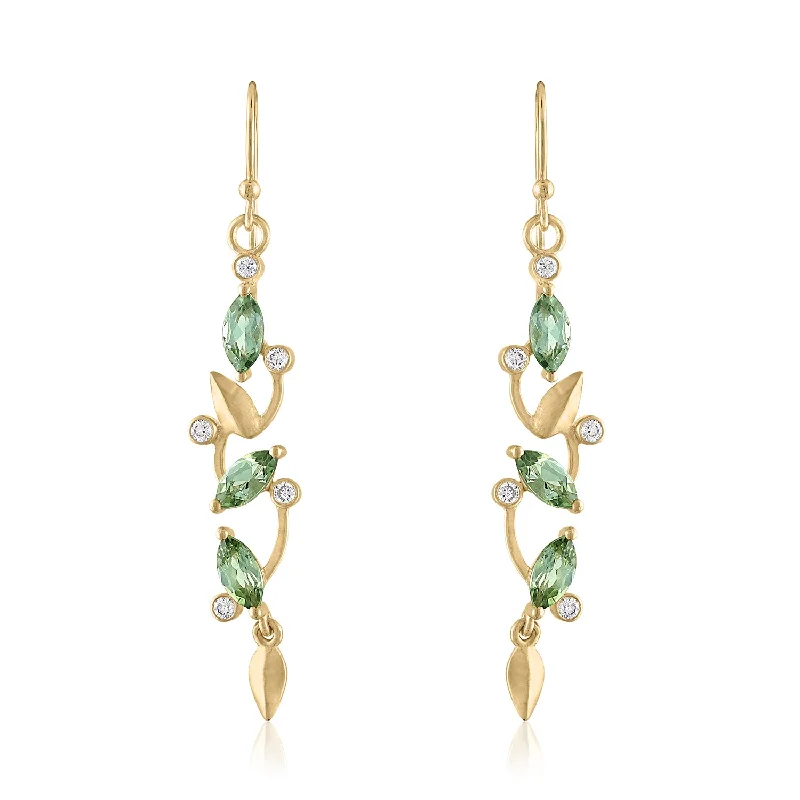 Bestselling Jewelry At Special Promotional Rates FLORAFALL LINEAR TOURMALINE EARRINGS