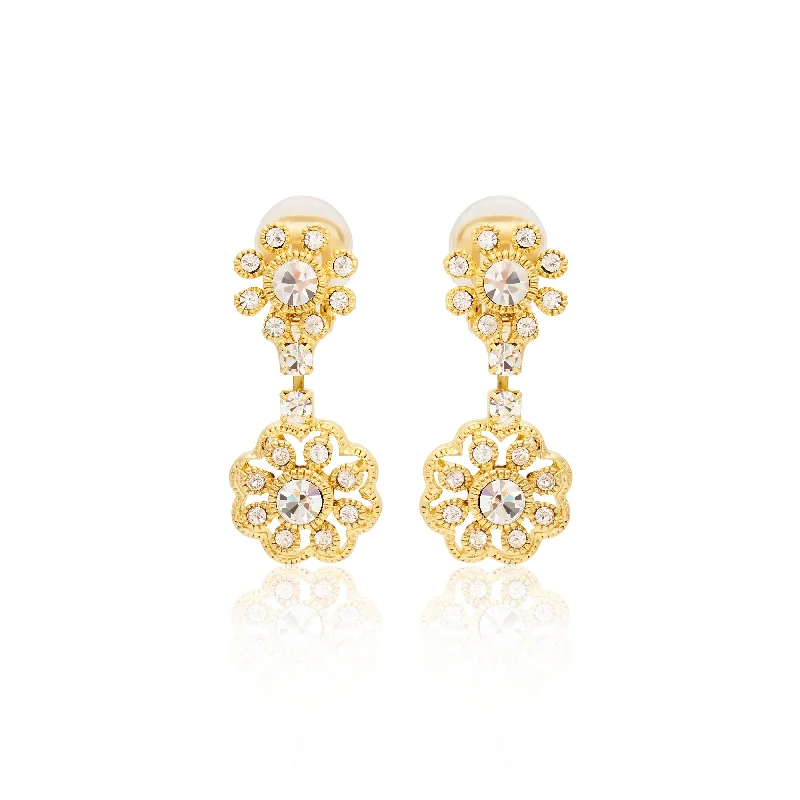 Glamorous Jewelry, Glamorous Deals – Shop Now Flower Cluster Clip Earrings