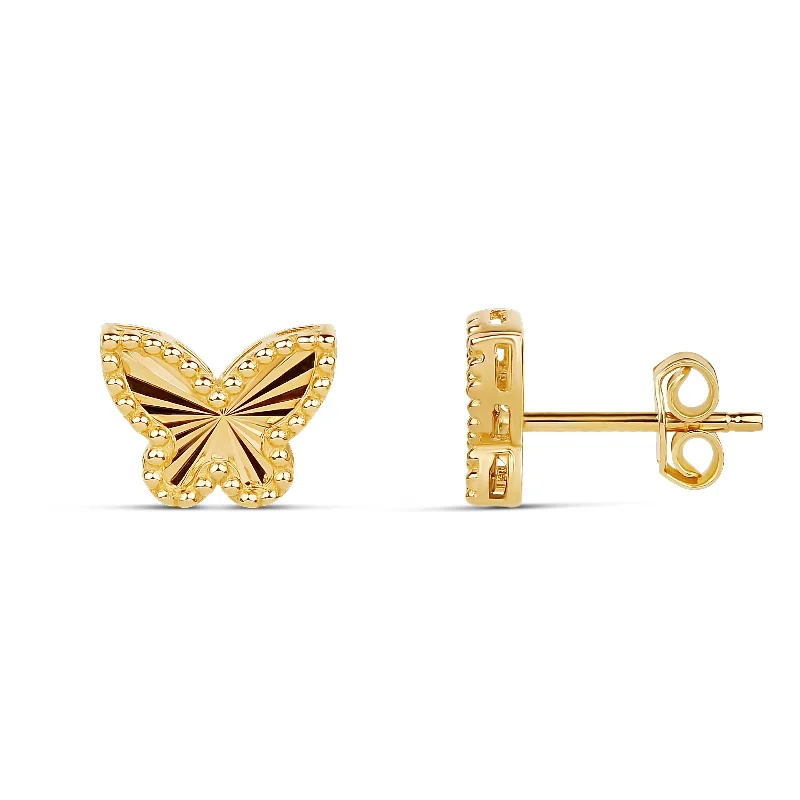Shop Dazzling Jewelry With Special Promotional Discounts Fluted Butterfly Studs