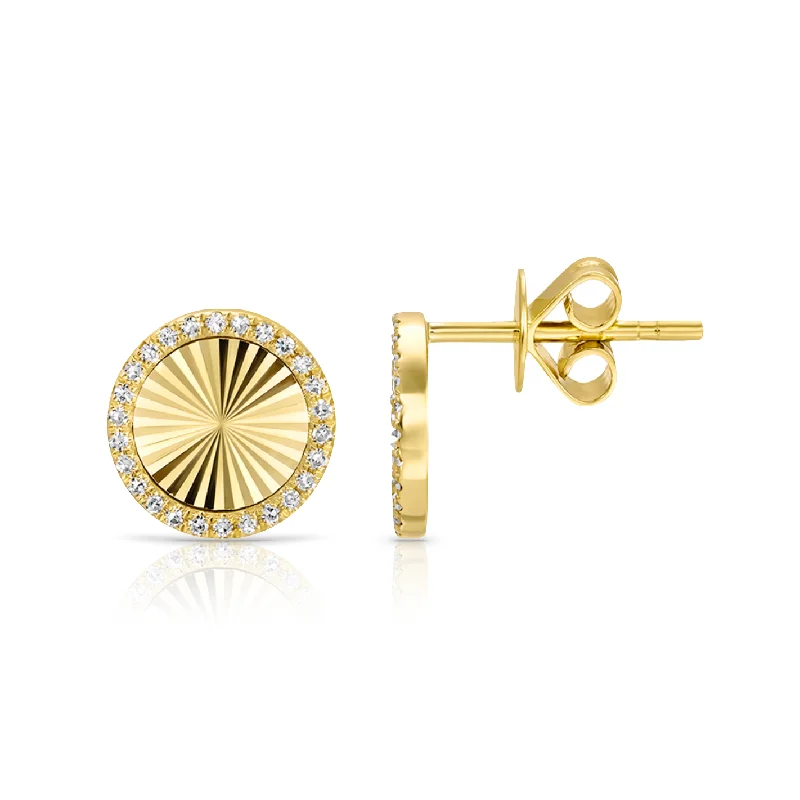 Last Chance To Shop High-End Jewelry At Markdown Prices Fluted Diamond Disc Studs