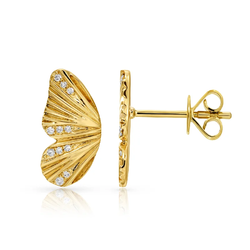 Bestselling Jewelry At Special Promotional Rates Fluted Half Butterfly Studs