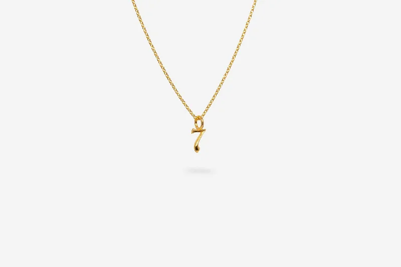 Luxury Jewelry Sale – Sparkle For Less IX Lucky Number 7 Gold Plated Pendant