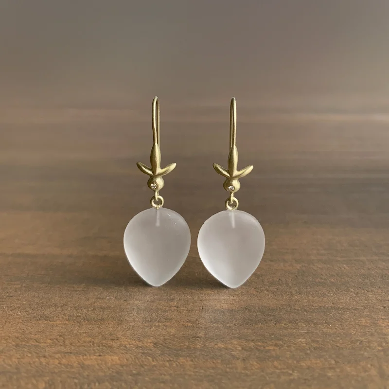 Exclusive Jewelry Sale Event – Shop Now Frosted Quartz Petite Fleur Earrings