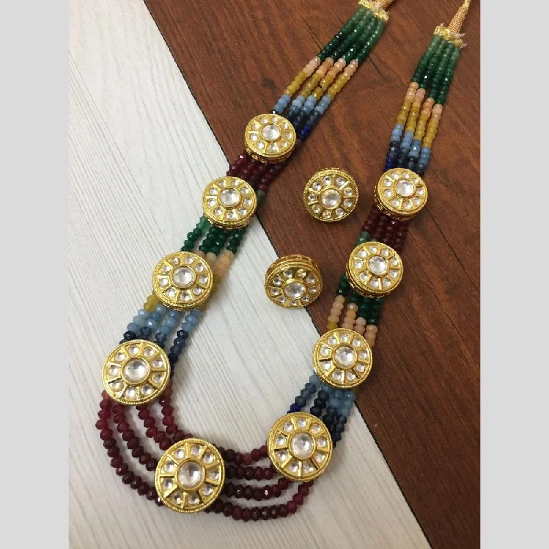 Get The Best Deals On Timeless Jewelry Pieces FS Collection Gold Plated Kundan Stone And Beads Necklace Set Get The Best Deals On Timeless Jewelry Pieces FS Collection Gold Plated Kundan Stone And Beads Necklace Set