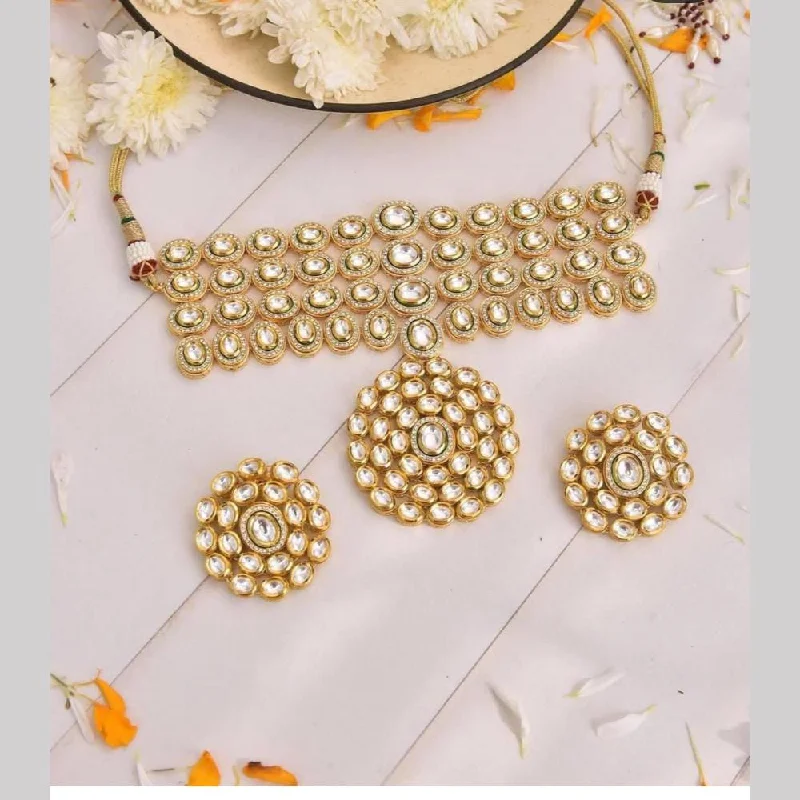 Sparkle More For Less – Jewelry Sale Happening Now FS Collection Gold Plated Kundan Stone Necklace Set Sparkle More For Less – Jewelry Sale Happening Now FS Collection Gold Plated Kundan Stone Necklace Set